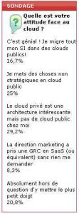 Sondage flash: nos lecteurs encore rticents envers le cloud public