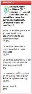 Sondage flash: les TLD d'entreprises suscitent au mieux l'indiffrence