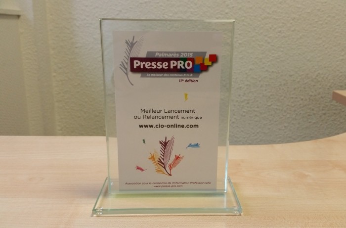 Palmarès Presse Pro 2015 : CIO récompensé