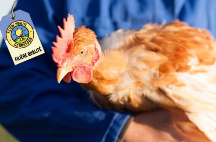 Le poulet d'Auvergne de Carrefour trac avec une blockchain