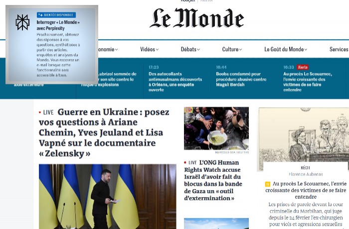 Après OpenAI, Le Monde embarque dans Perplexity