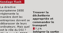 Sondage Flash : le DSI s'implique dans la gestion des dchets lectroniques