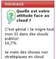 Sondage flash: nos lecteurs encore rticents envers le cloud public