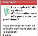 Sondage flash: la complexit du systme d'information toujours en question