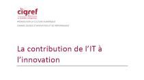 Le Cigref tudie la contribution de l'IT  l'innovation