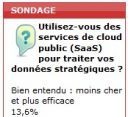 Sondage flash: le cloud peine  convaincre pour l'exploitation des donnes stratgiques