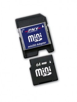 Deux supports de stockage pour mobiles - les cartes Flash : Mini Secure Digital et Reduced Size Multimedia - PNY Technologies