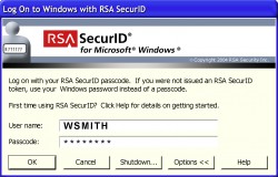 Authentification pour Windows - RSA SecurID for MS-Windows - RSA Security