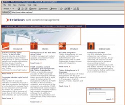 Tridion dmocratise sa gestion de contenu Web - Tridion Web Content Management  et Tridion Intranet Edition - Tridion