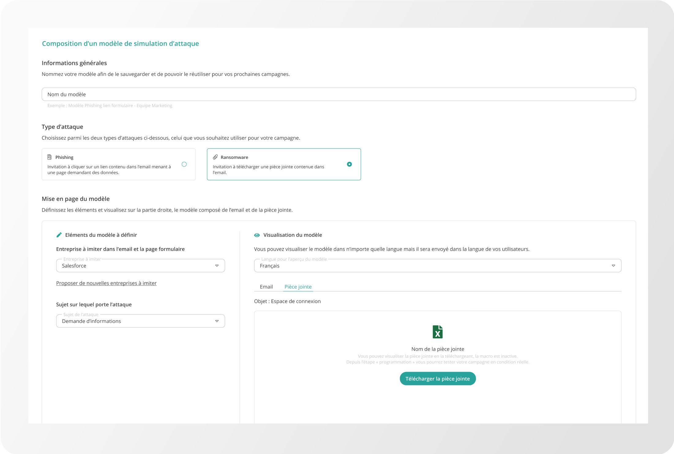 En 3 �tapes simples, cr�ez votre simulation d�attaques de ransomware ou de phishing avec la solution Phishing Coach de Mailinblack