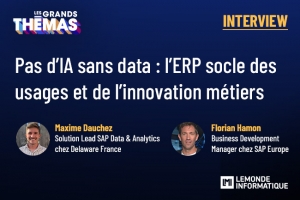 Pas d'IA sans data : l'ERP socle des usages et de l'innovation métiers