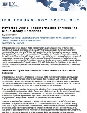 IDC : L'enterprise prte pour le cloud, une condition de la transformation digitale