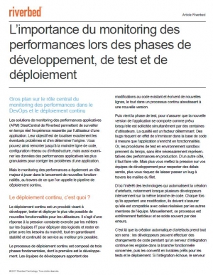 L'importance du monitoring des performances lors des phases de dveloppement, de test et de dploiement