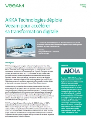 Success story: AKKA Technologies dploie Veeam pour acclrer sa transformation digitale