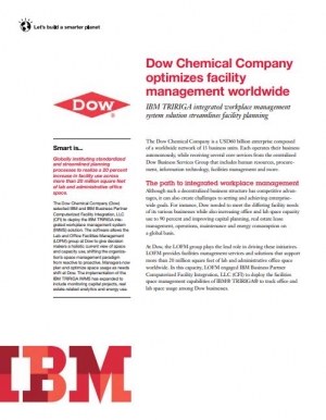 Dow Chemical Company optimise la gestion des installations et l'utilisation de son espace dans le monde