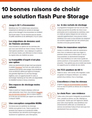 10 bonnes raisons de choisir une solution Flash Pure Storage