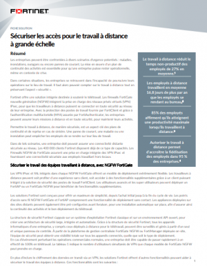 Quelles solutions pour scuriser les accs pour le travail  distance?