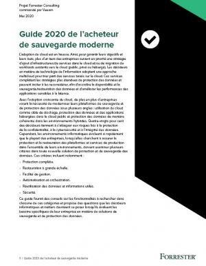 Le guide 2020 de l'acheteur de sauvegarde moderne
