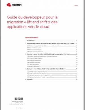 Guide : migration  lift and shift  des applications vers le cloud