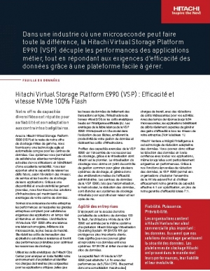 Hitachi Virtual Storage Platform E990 (VSP) : Efficacit� et vitesse NVMe 100% Flash