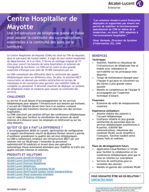 Le Centre Hospitalier de Mayotte optimise son infrastructure tlphonique grce aux solutions Alcatel-Lucent Enterprise