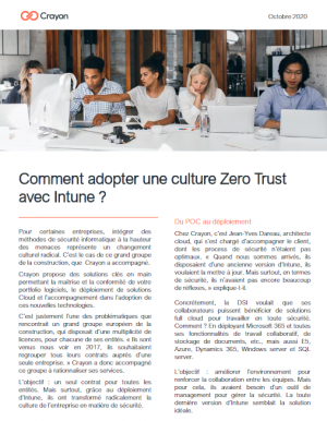 Cas client: Adopter une culture Zero Trust avec Intune