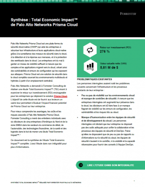 Co�ts et �conomies�: Quel retour sur investissement pour la solution Prisma Cloud�?