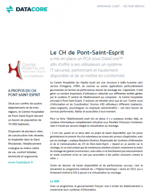 Cas d'usage : Le CH de Pont-Saint-Esprit choisit DataCore pour son changement d'infrastructure