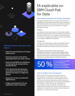Ma�triser l'IA gr�ce � la solution IBM Cloud Pak for Data