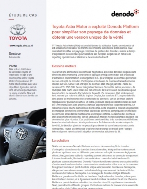 Cas d'usage : Toyota-Astra Motor cherche  simplifier son paysage de donnes.