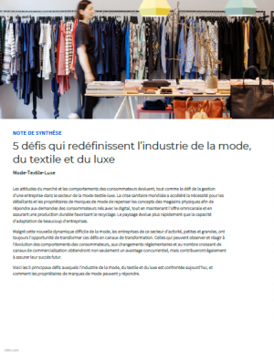 Mode, textile, luxe : les 5 d�fis actuels de l'industrie