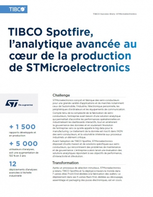 TIBCO Spotfire, l'analytique avanc�e au coeur de la production de STMicroelectronics