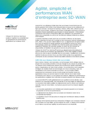 SD-WAN : Agilit�, simplicit� et performance