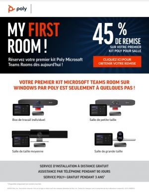 Visioconf�rence : d�couvrez le nouveau kit Poly Microsoft Teams Rooms