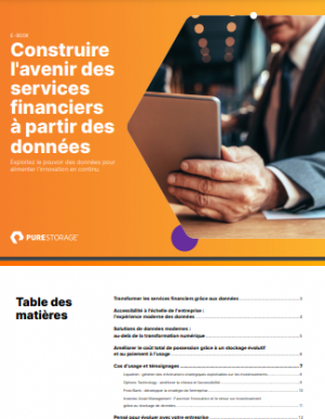 Transformez les services financiers grce  un stockage de vos donnes  la demande