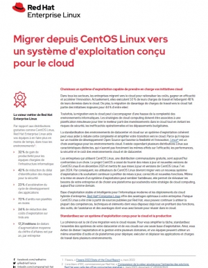 Migrer depuis CentOS Linux vers un systme d'exploitation conu pour le Cloud