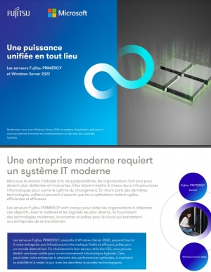 Modernisez votre infrastructure IT avec les serveurs Fujitsu PRIMERGY et Windows Server 2022