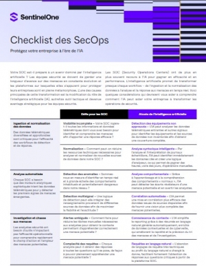 Checklist des SecOps