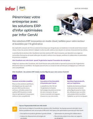 Infor CloudSuite et Infor GenAI : l'IA gnrative au service de l'innovation