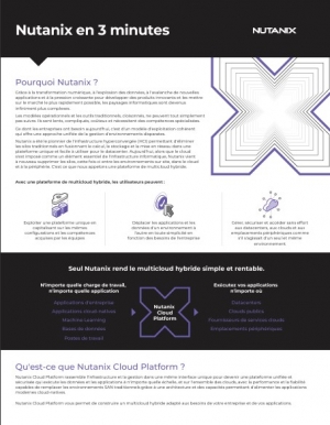 Infographie : Nutanix en 3 minutes