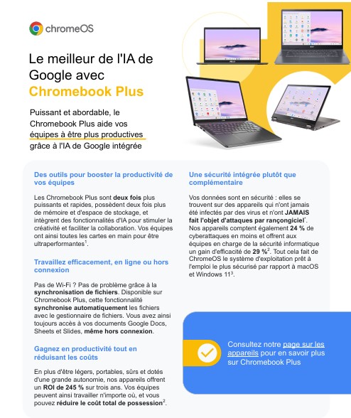 Chromebook Plus : dcouvrez toute la puissance de l'IA de Google