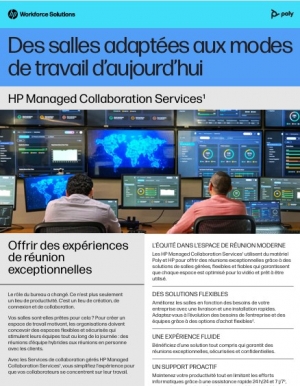 Rinventer les espaces collaboratifs avec HP Managed Collaboration Services