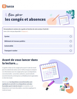 Bien grer les congs et les absences