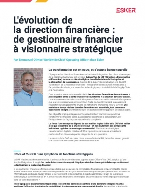 L'volution de la direction financire : de gestionnaire financier  visionnaire stratgique