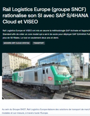 Comment Rail Logistics Europe a d�ploy� son ERP Cloud sur 50 filiales en un temps record