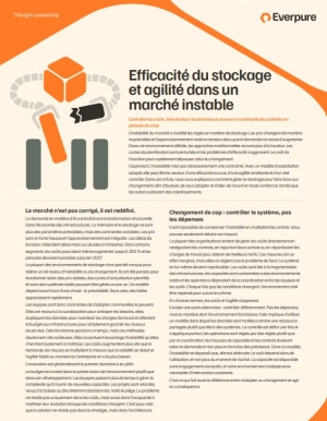 Efficacit� du stockage et agilit� dans un march� instable