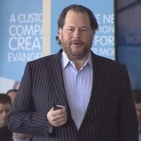 Marc Benioff, PDG de Salesforce.com, lors du Customer Tour qui sest droul cette semaine  Londres. Crdit: D.R