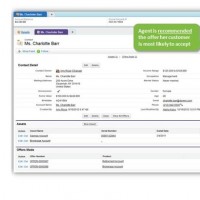 Rachetée par SAP, l'offre de Kxen restera multiplateforme. Ci-dessus, le module Predictive Offer s'intègre avec l'application CRM en SaaS de Salesforce.com.