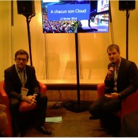 Nicolas Roy, responsable de l'unit Network Services au sein d'Orange Business Services ( gauche) et Nicolas Petit, directeur de la division Marketing & Oprations chez Microsoft France, sur les tech.days 2014.