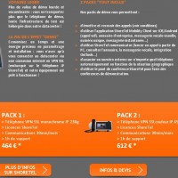 L'offre Demo-Cloud d'Exer et ShoreTel propose deux packs à 464€ HT et 612€ HT. 